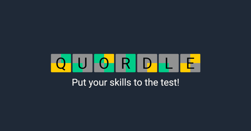 Screenshot of the game Quordle Hints & Answers