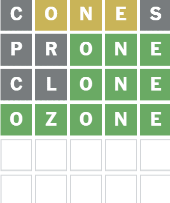 Screenshot of Wordle 1404 Answer April 23, 2025