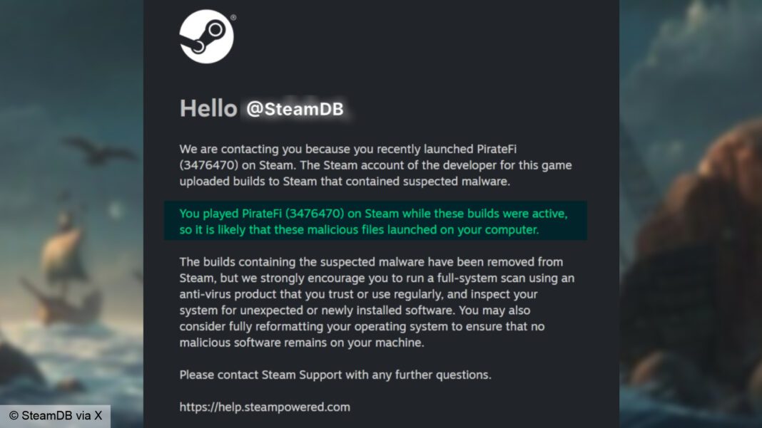 Valve Pulls Steam Game & Warns Players About Possible Malware!