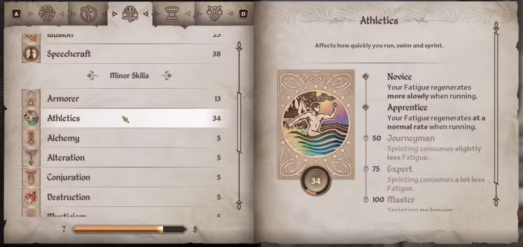 Athletics (Minor Skill)