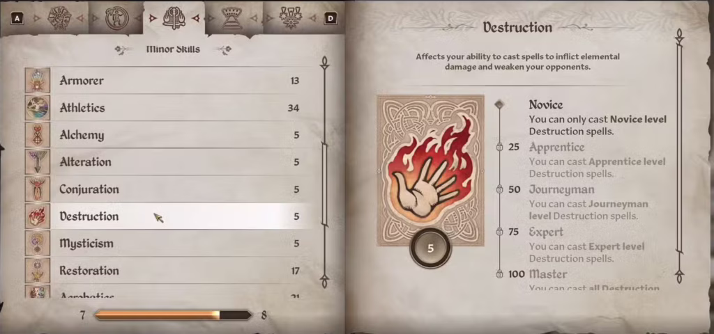 Destruction (Minor Skill)