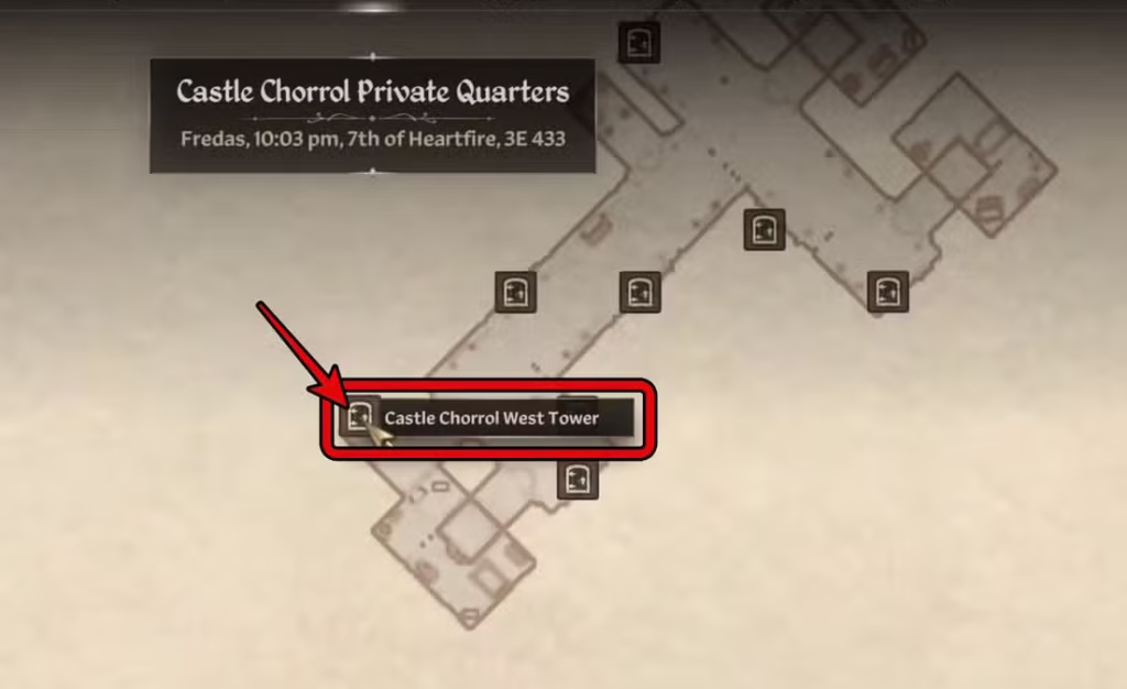 Canvas West Tower Path Map