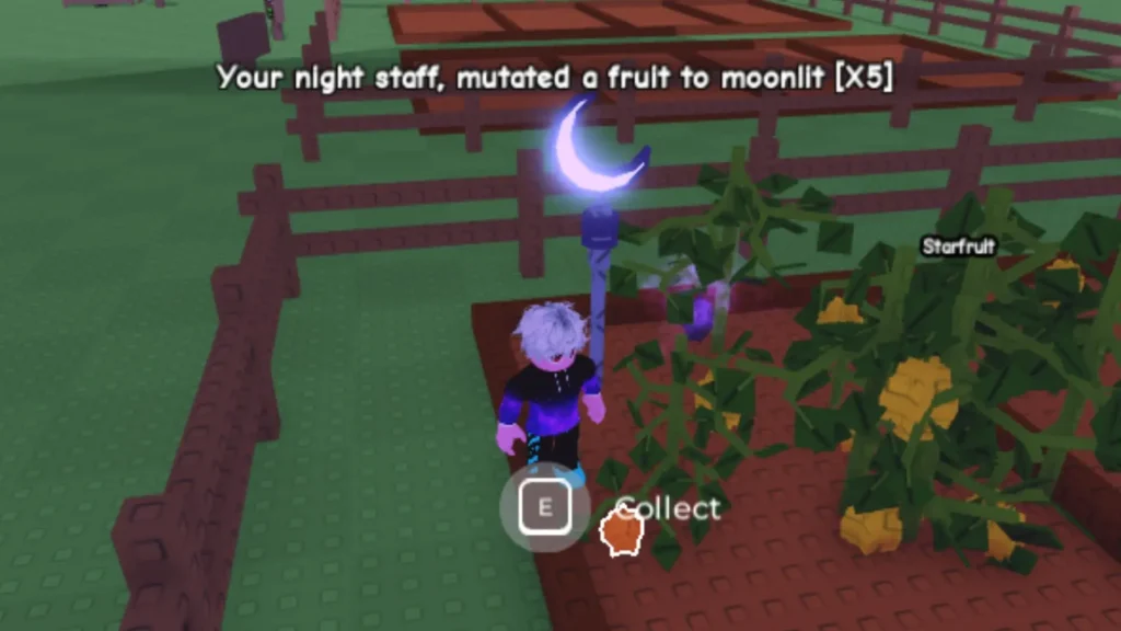 Night Staff Moonlit Mutation in Roblox Grow a Garden
