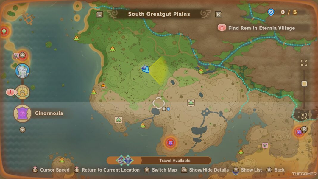 All South Greatgut Plains Leafe Locations in Fantasy Life i