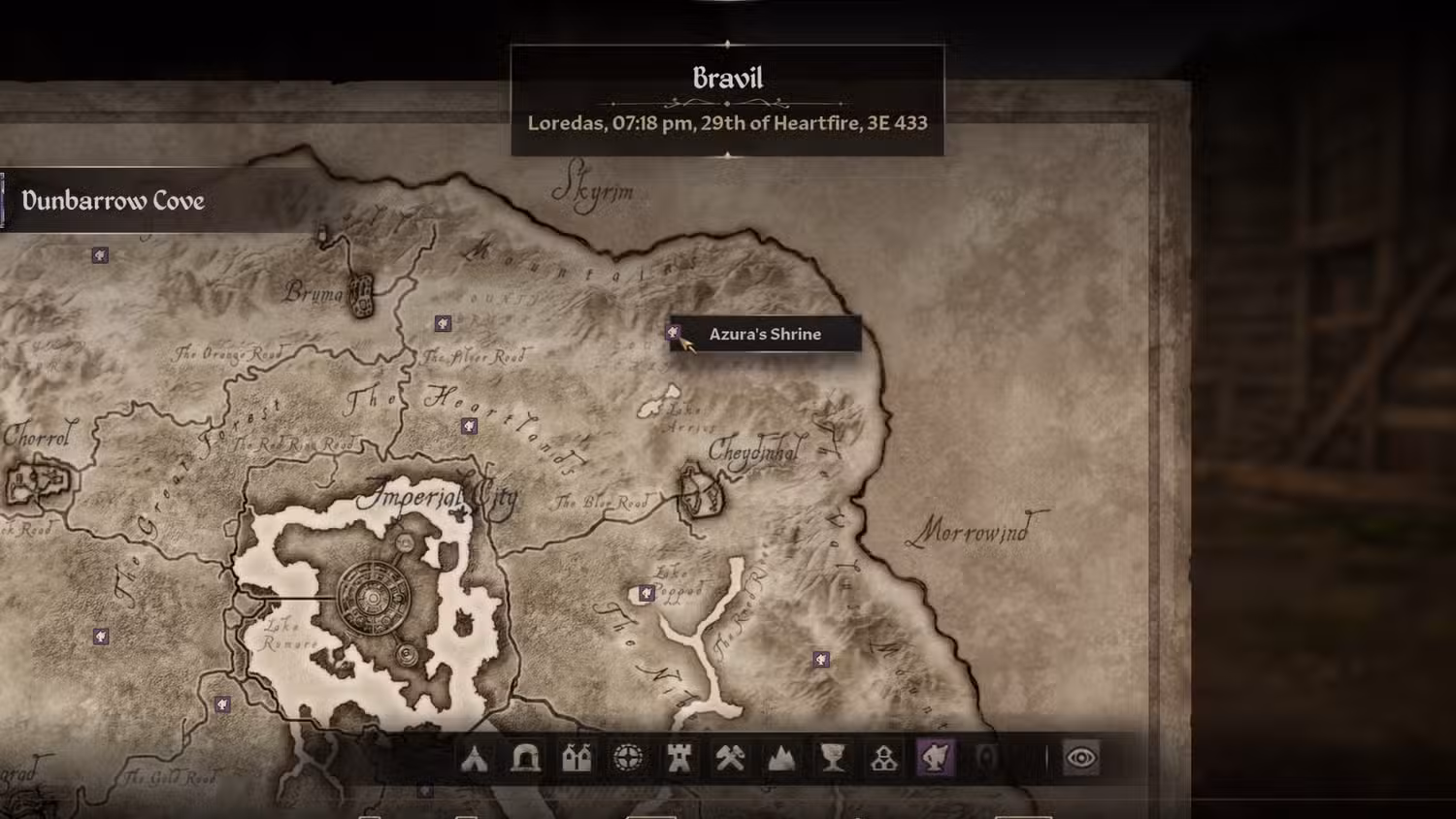 Azura's Shrine Map Location in The Elder Scrolls 4 Oblivion Remastered