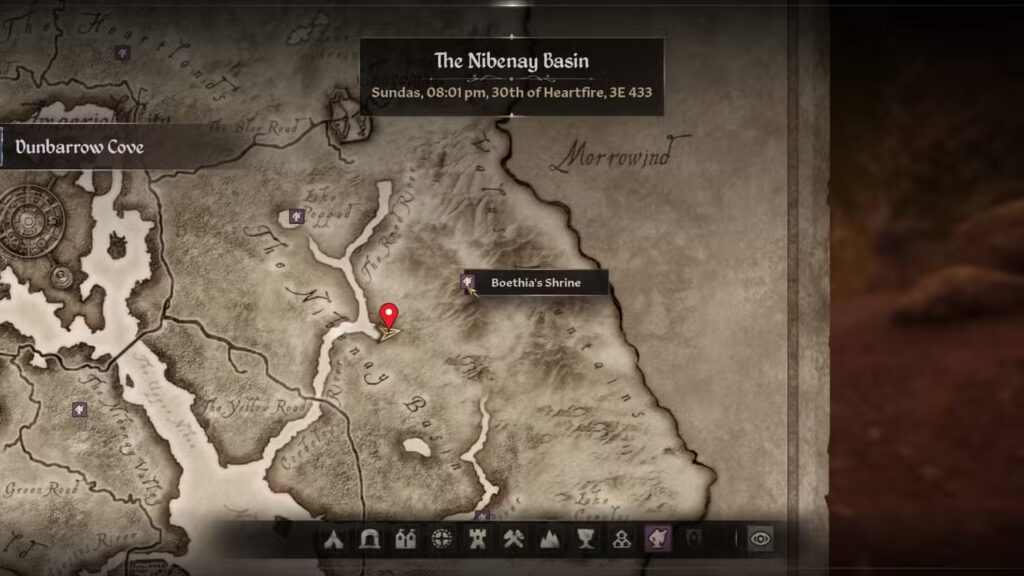 Boethia's Shrine Map Location in The Elder Scrolls 4 Oblivion Remastered
