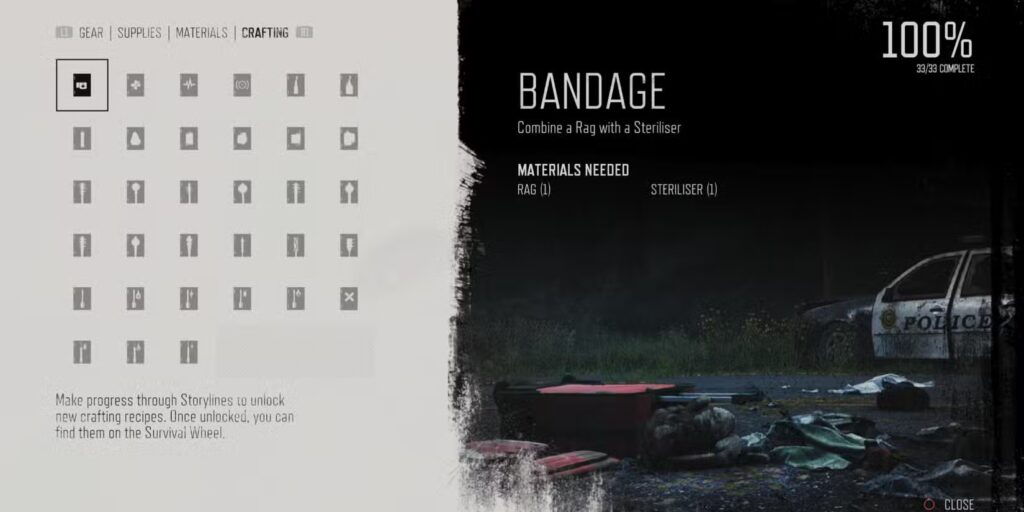 Days Gone Crafting Recipes