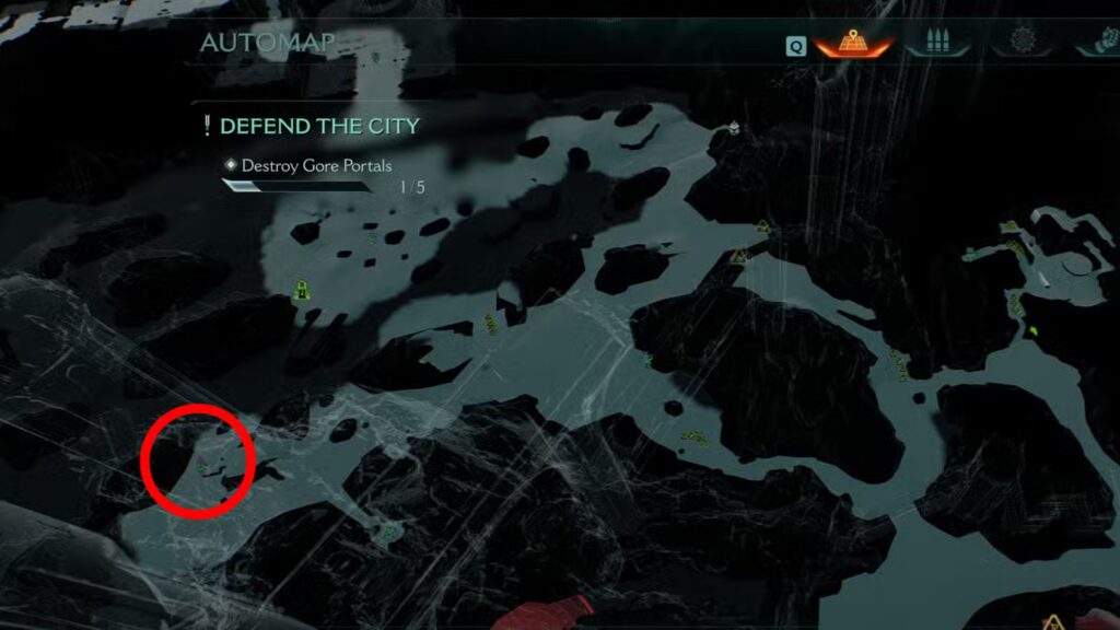Doom: The Dark Ages Chapter 6 Secret Key Location Map