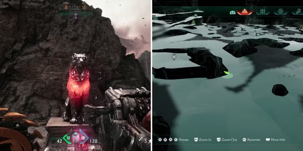 First Wolf Statue Location in Doom: The Dark Ages