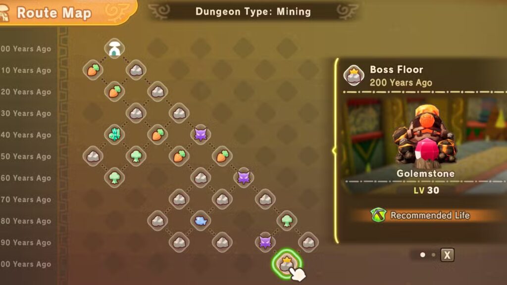 Treasure Grove Route Map Sapling in Fantasy Life i