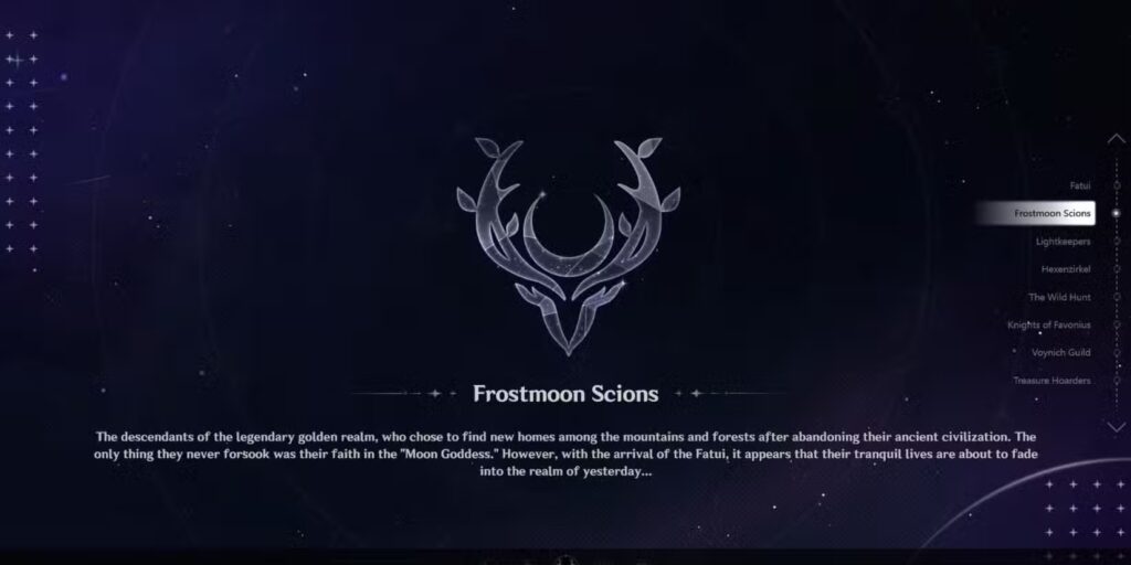 The Frostmoon Scions – Descendants of Divine Power