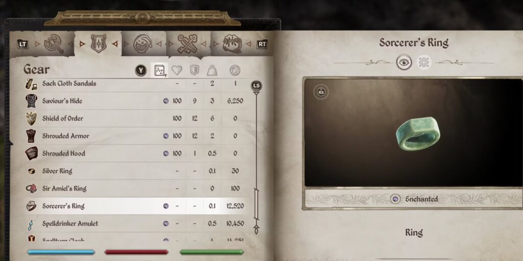 Sorcerer's Ring in Oblivion Remastered