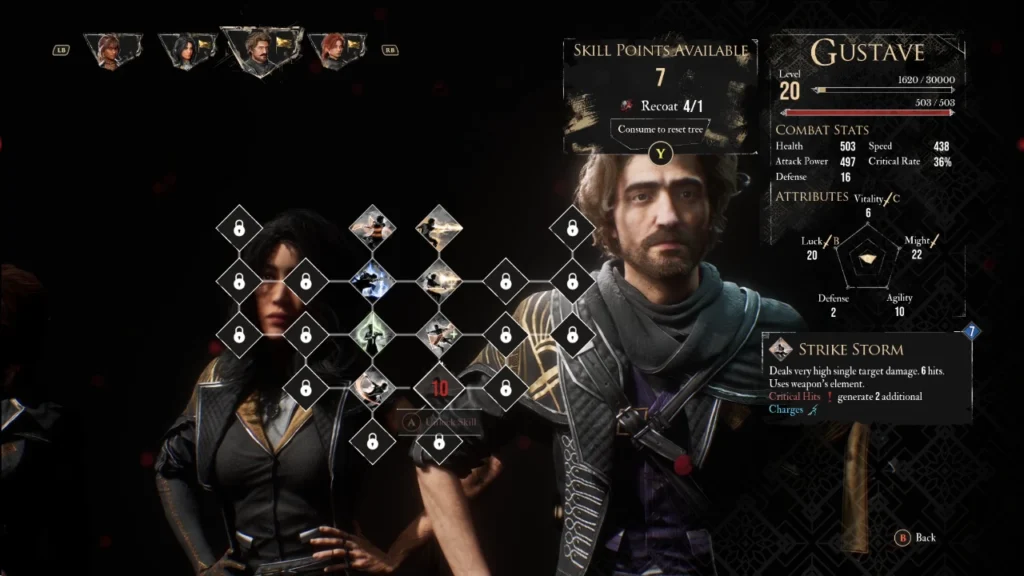 Gustave Skills in Clair Obscur: Expedition 33