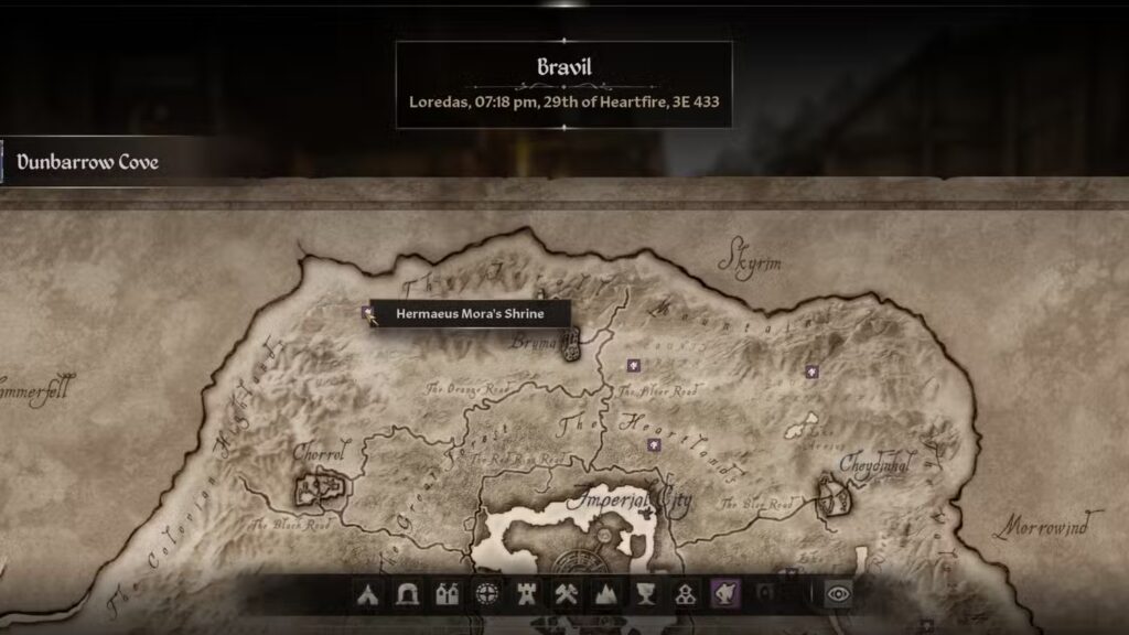 Hermaeus Mora's Shrine Map Location in The Elder Scrolls 4 Oblivion Remastered