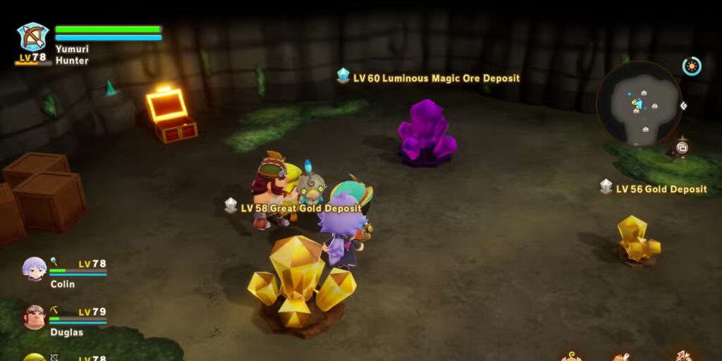Great & Luminous Gold Deposits in Fantasy Life i