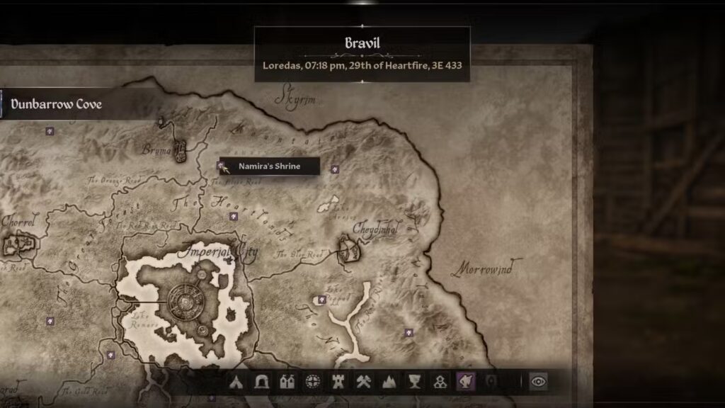 Namira's Shrine Map in The Elder Scrolls 4 Oblivion Remastered