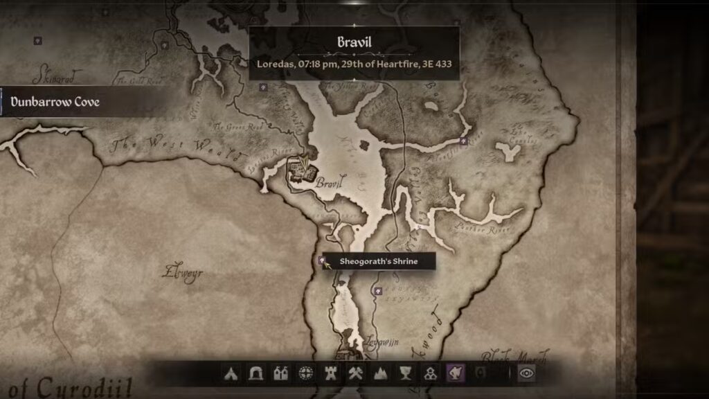 Sheogorath's Shrine Map Location in The Elder Scrolls 4 Oblivion Remastered