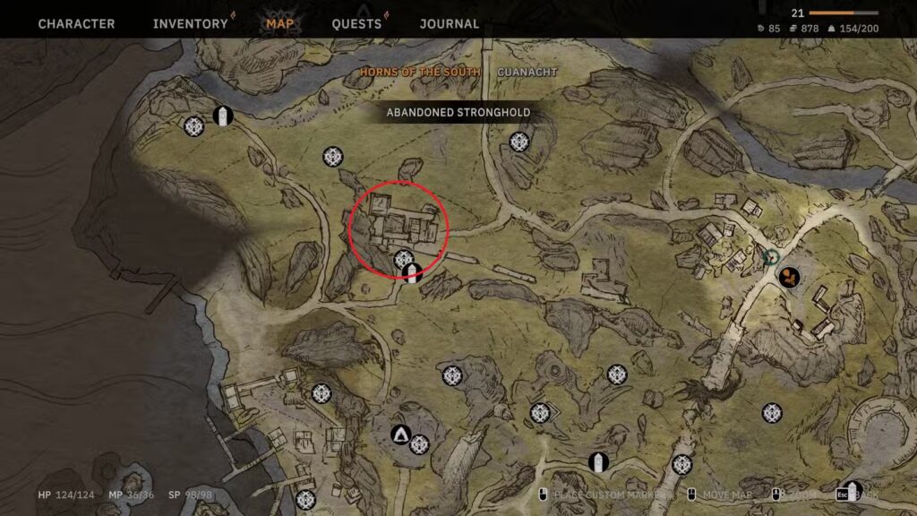Abandoned Stronghold in Tainted Grail: The Fall of Avalon