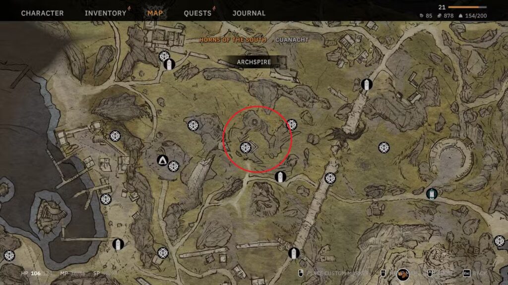 tainted grail fall of avalon archspire location