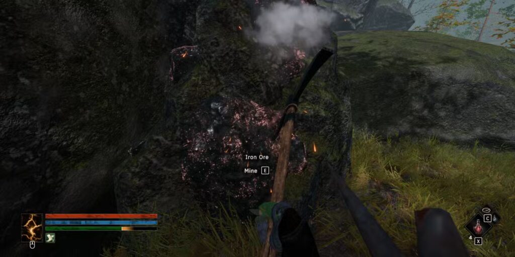 Mining Iron Ore in Tainted Grail The Fall of Avalon