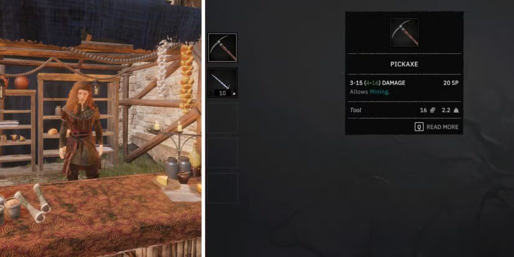 Orlaith Merchant Pickaxe in Tainted Grail The Fall of Avalon