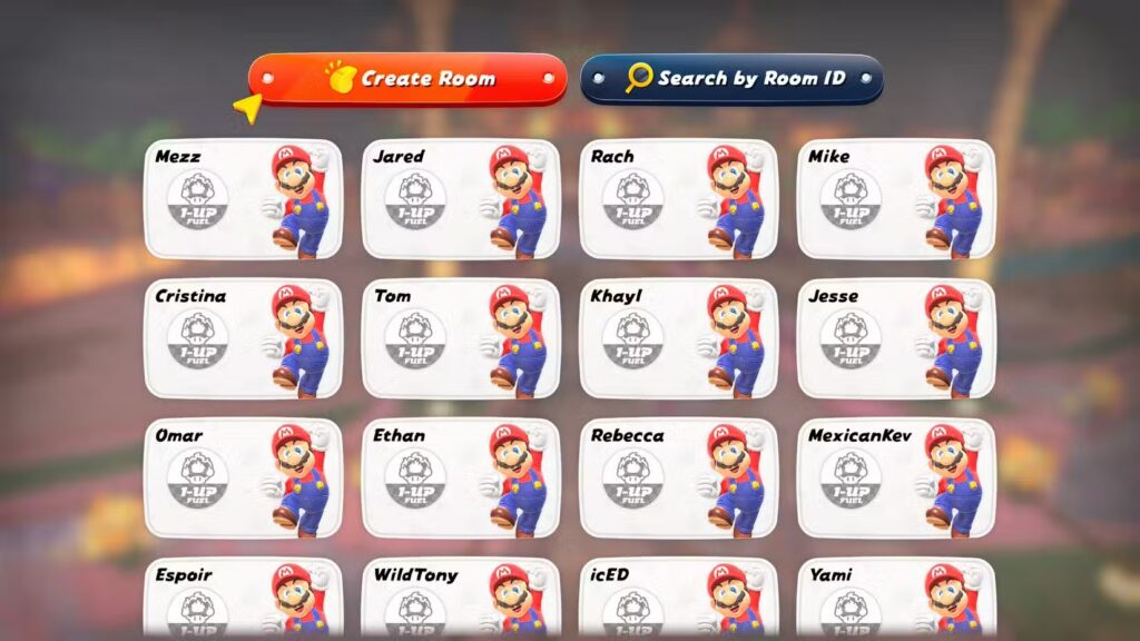Creating free roam room in mario kart world
