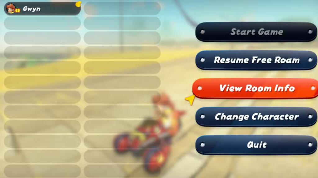 View Room Info in Mario Kart World