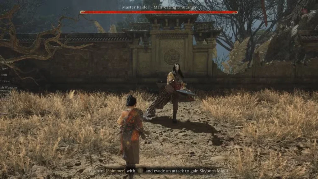 master raider man eating dhutanga charge attack wuchang fallen feathers