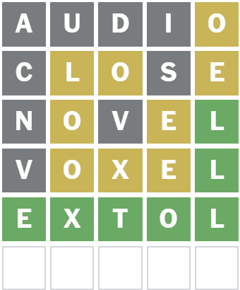 Screenshot of Wordle 1524 Answer August 21, 2025