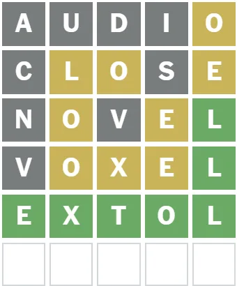 Screenshot of Wordle 1524 Answer August 21, 2025