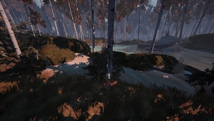 Screenshot of the cliffside Calicorn location in Herdling