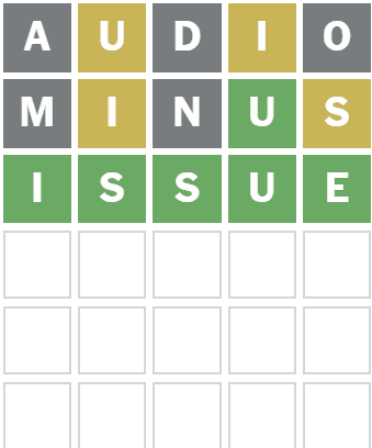 Screenshot of Wordle Answer for August 18, 2025 ISSUE