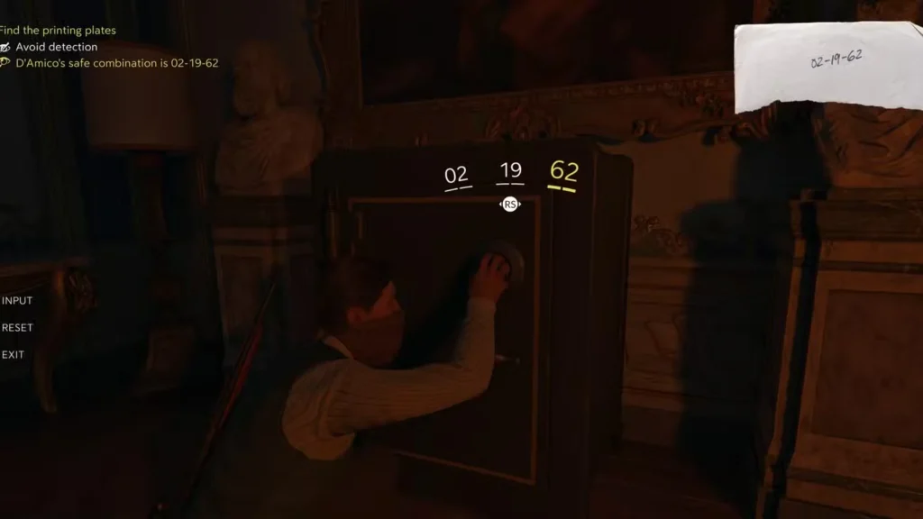 Screenshot showing Brancati's Safe in Mafia: The Old Country (Chapter 6)