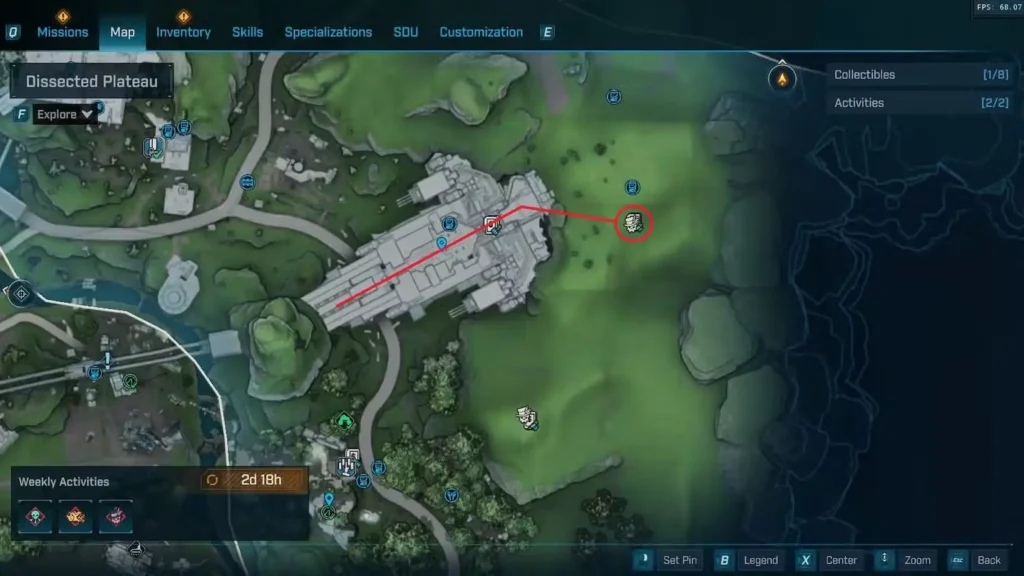 Bio Bulkhead Boss Location highlighted in Borderlands 4