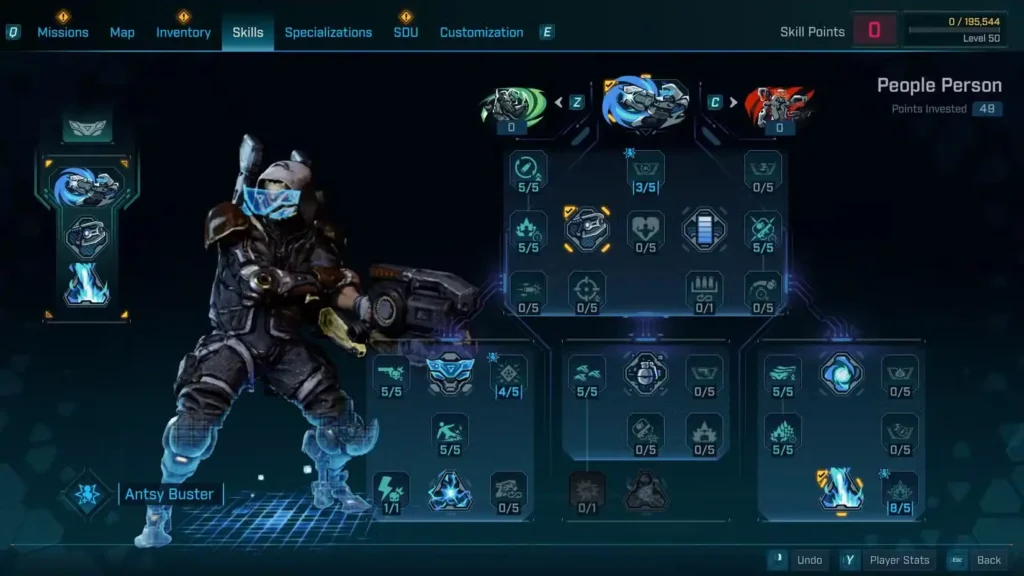 APOPHIS Lance Build Skill Tree