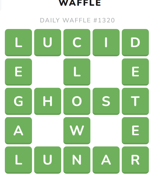 Screenshot of Waffle Answers September 2, 2025