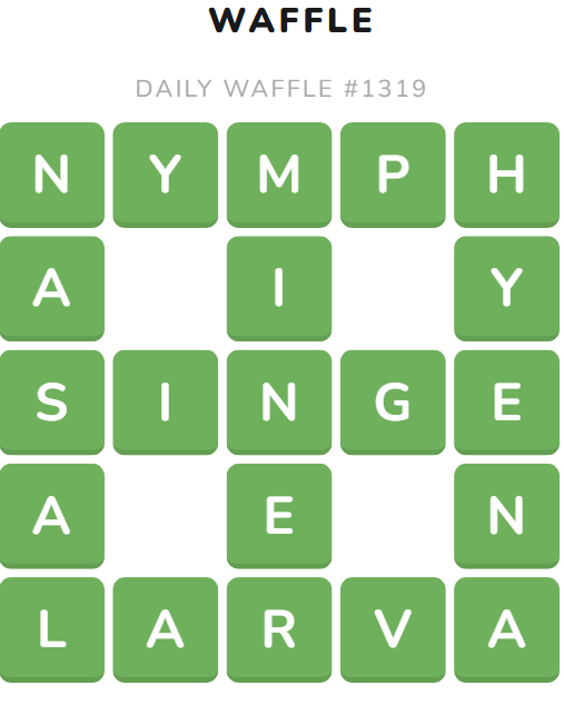 Screenshot of Waffle Answers September 1, 2025