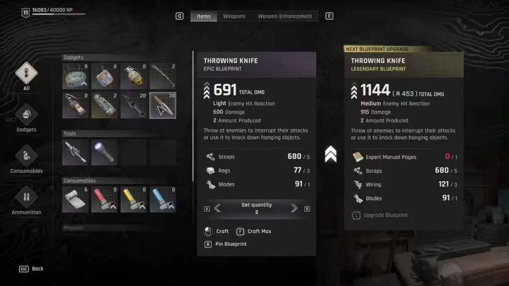 Priority #4: Throwing Knives – Ultimate Versatility Tool
