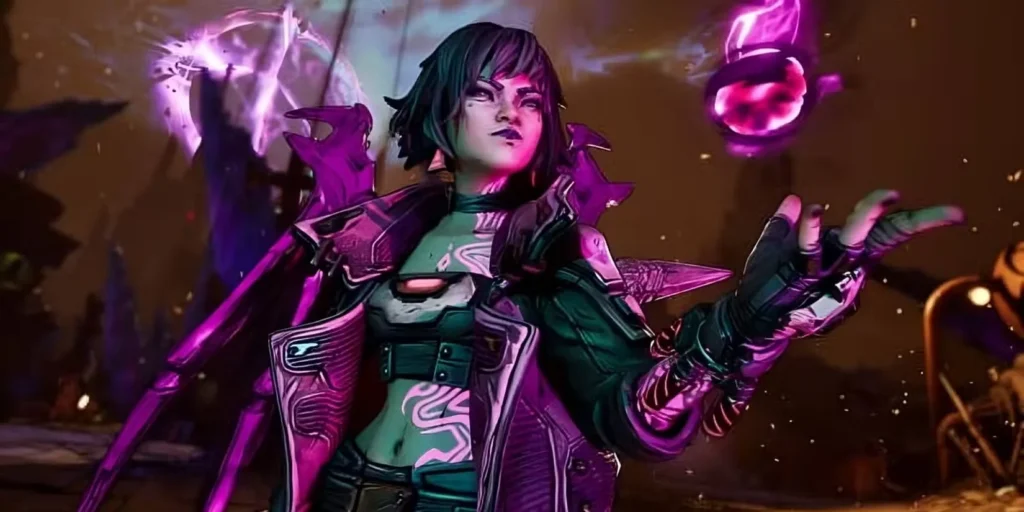 Borderlands 4 Vex the Siren character with purple energy powers and futuristic design