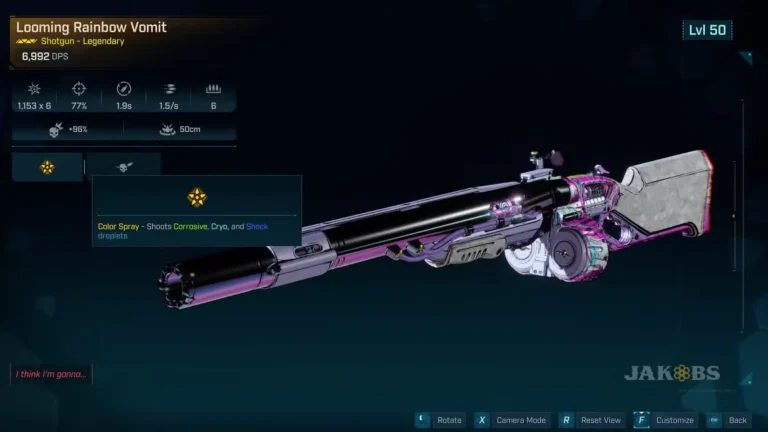 Cryo Rainbow Vomit Weapons and Gear