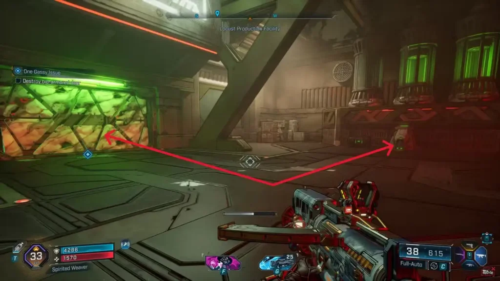 Destroying the Bio Armor Door in Borderlands 4