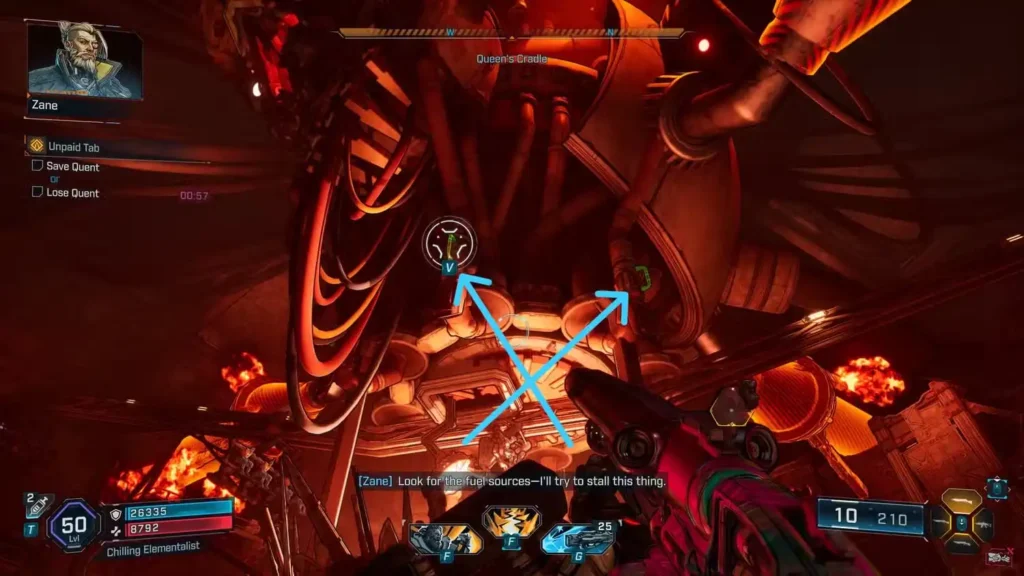 Destroying the latches to save Quent in Borderlands 4