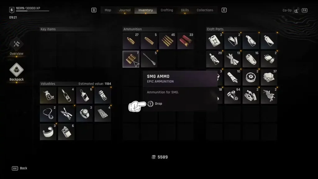 Dropping Items in Dying Light The Beast