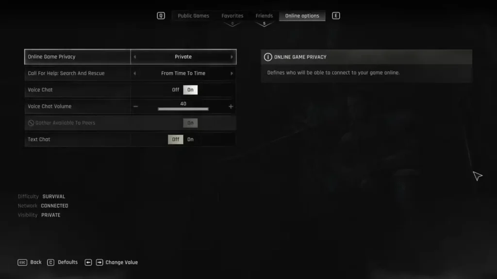 Dying Light: The Beast Inline Options Screenshot