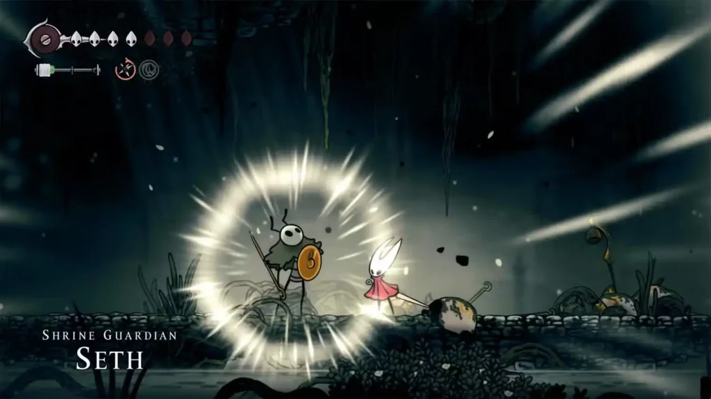 Fight Shrine Gaudian Seth in Hollow Knight Silksong