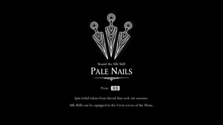 Hollow Knight Silksong Pale Nails Skill