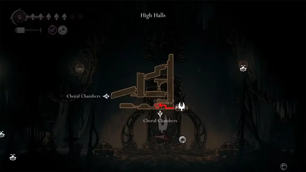 Cerradura simple de los Altos Salones en Hollow Knight Silksong