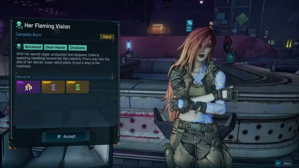 Lilith's "Her Flaming Vision" in Borderlands 4