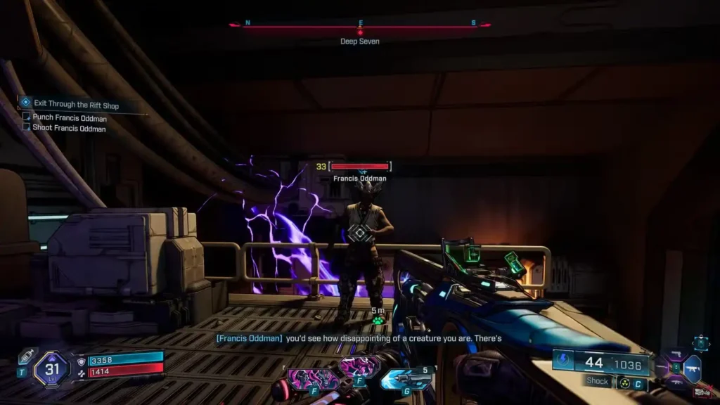 Punch or Shoot Francis Oddman in Borderlands 4
