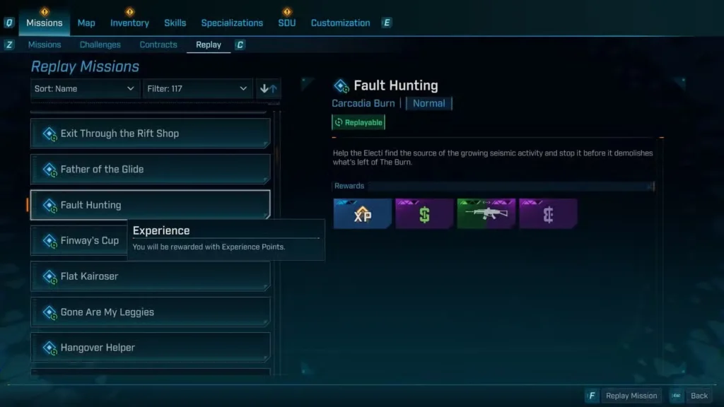 Replaying Missions
